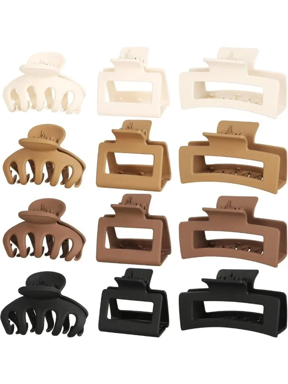 3 Stylish Small Medium Claw Clips for Women - Perfect for Thick & Thin Hair